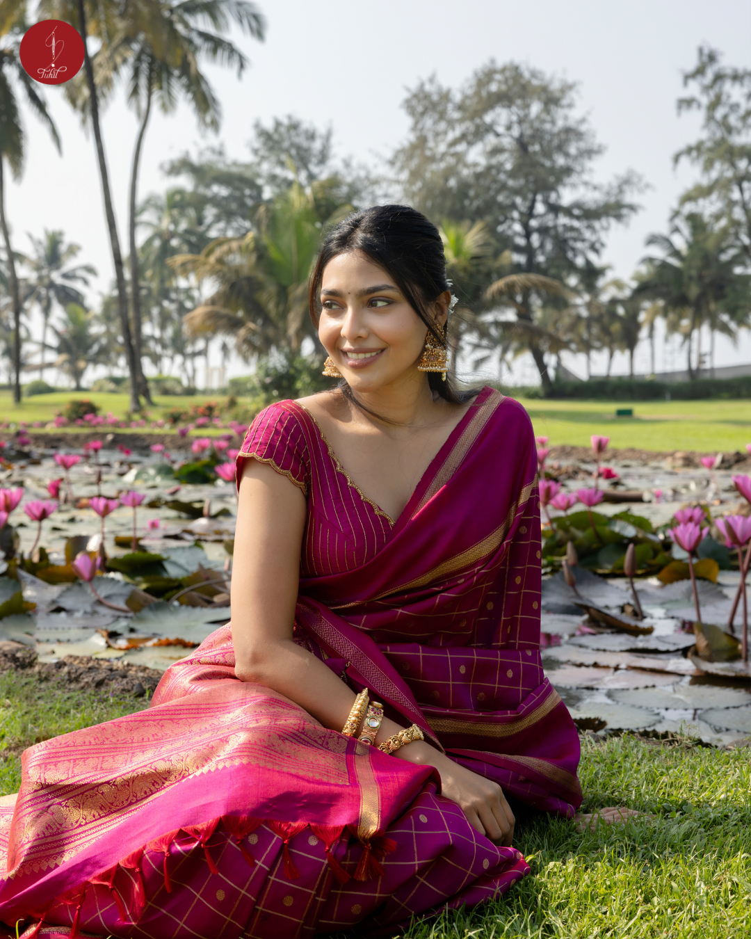 Handloom Kanchipuram Pure Silk Saree – Aishwarya Lekshmi in Ruby Pink with Rettai Pettu (MSPR100) Handloom Kanchipuram Pure Silk Saree – Aishwarya Lekshmi in Ruby Pink with Rettai Pettu (MSPR100)