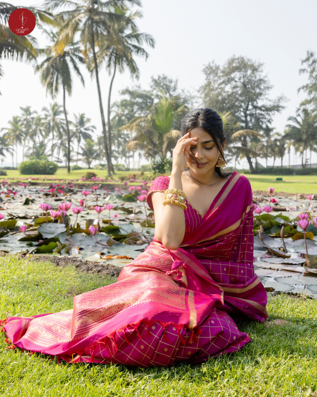 Handloom Kanchipuram Pure Silk Saree – Aishwarya Lekshmi in Ruby Pink with Rettai Pettu (MSPR100) Handloom Kanchipuram Pure Silk Saree – Aishwarya Lekshmi in Ruby Pink with Rettai Pettu (MSPR100)