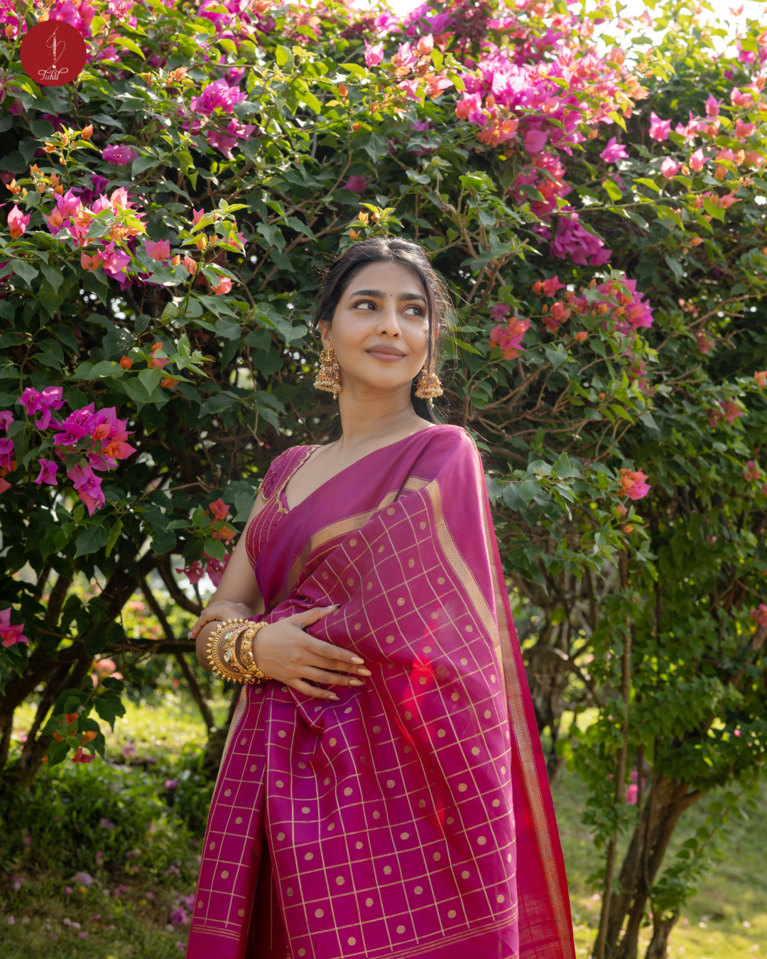 Handloom Kanchipuram Pure Silk Saree – Aishwarya Lekshmi in Ruby Pink with Rettai Pettu (MSPR100) Handloom Kanchipuram Pure Silk Saree – Aishwarya Lekshmi in Ruby Pink with Rettai Pettu (MSPR100)