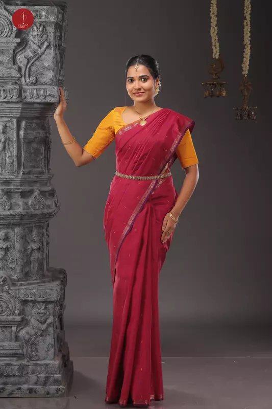 Kanchipuram Silk Saree - Maroon (SHS387)