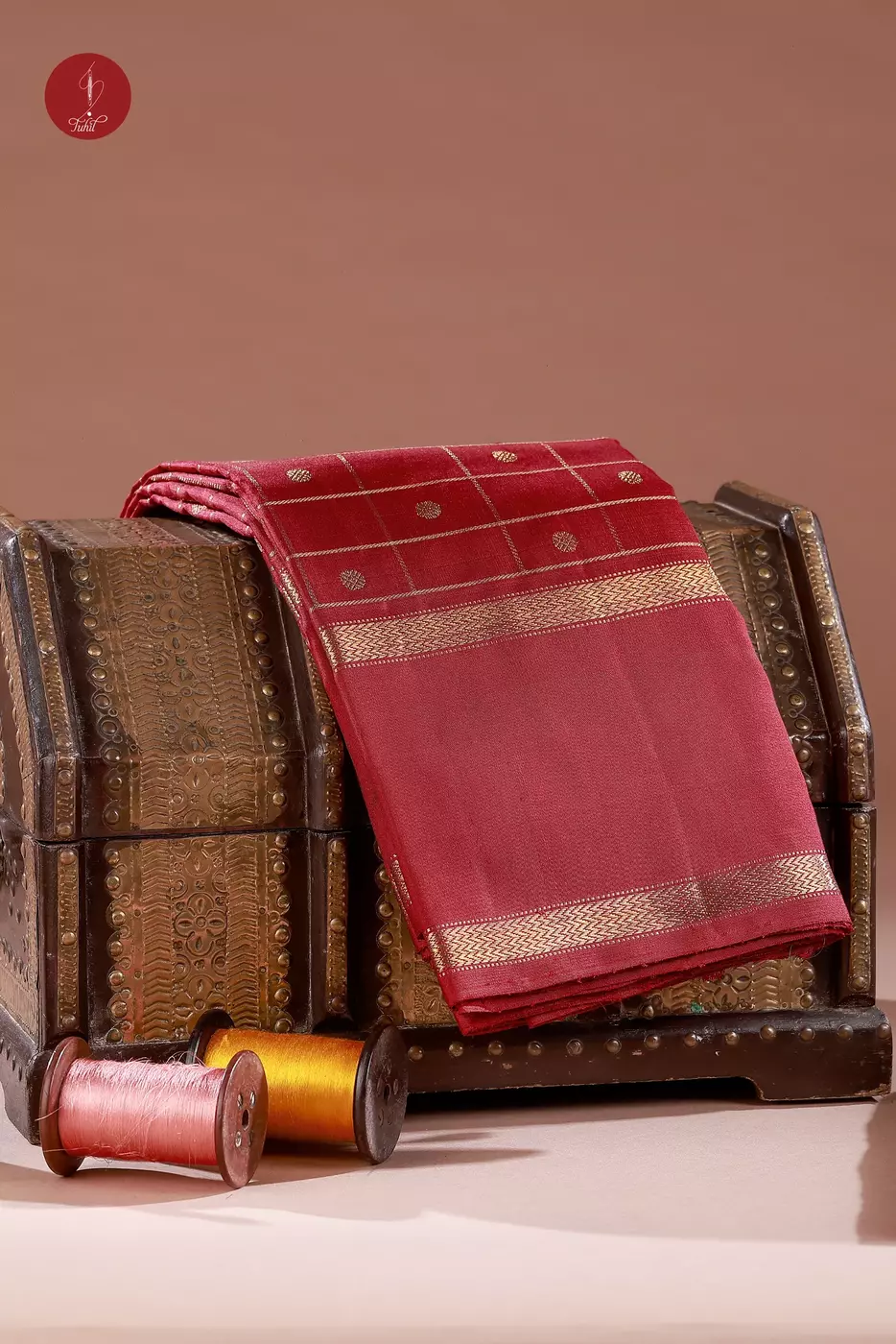 Kanchipuram Silk Saree - Kottadi - Maroon (MS054) Kanchipuram Silk Saree - Kottadi - Maroon (MS054)