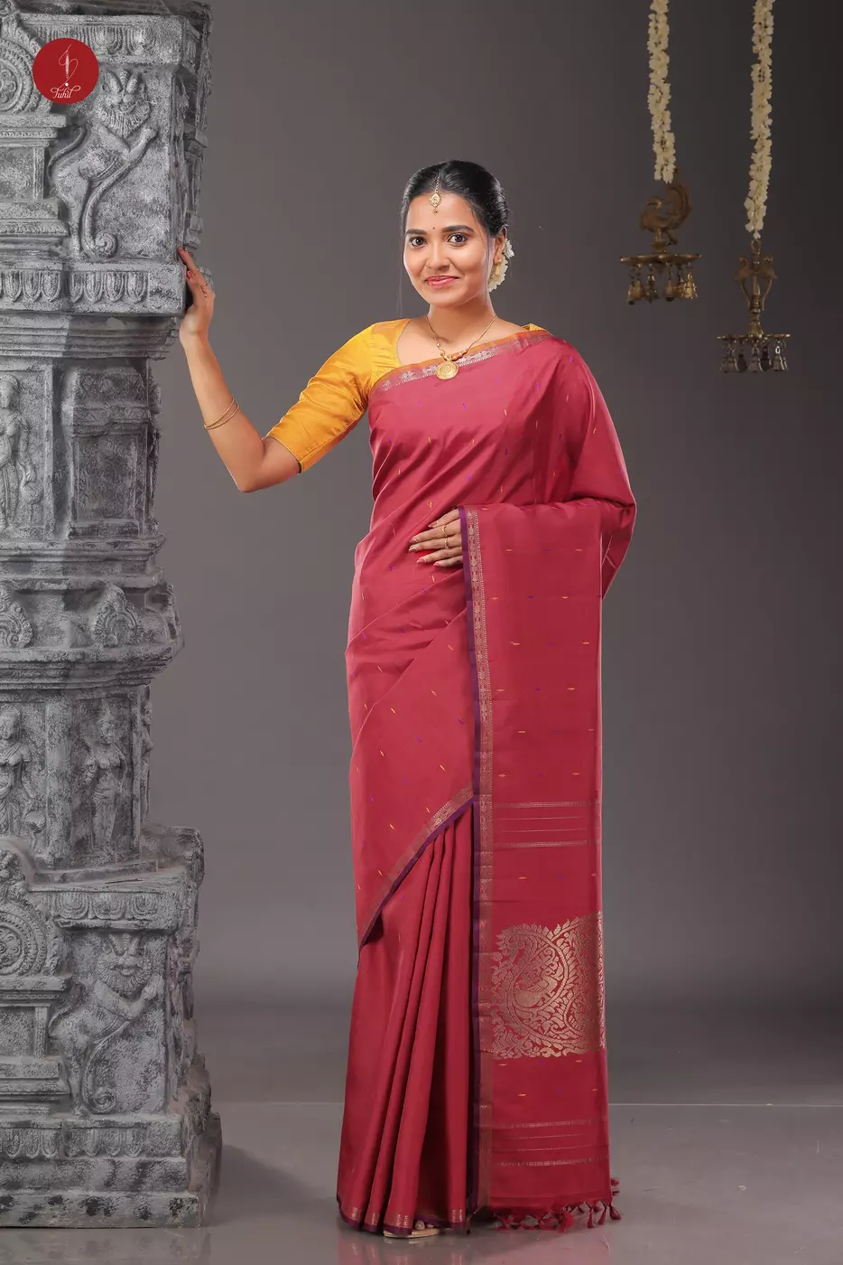 Kanchipuram Silk Saree - Maroon (SHS387) Kanchipuram Silk Saree - Maroon (SHS387)