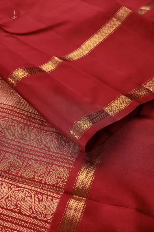 Kanchipuram Silk Saree - Kottadi - Maroon (MS054) Kanchipuram Silk Saree - Kottadi - Maroon (MS054)