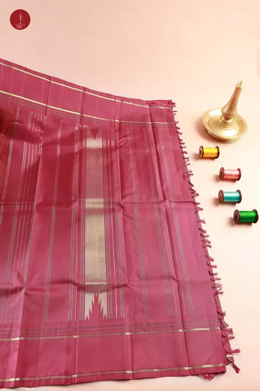 Kanchipuram Silk Saree - Podi Kattam - Red and Black with Maroon (MS062)