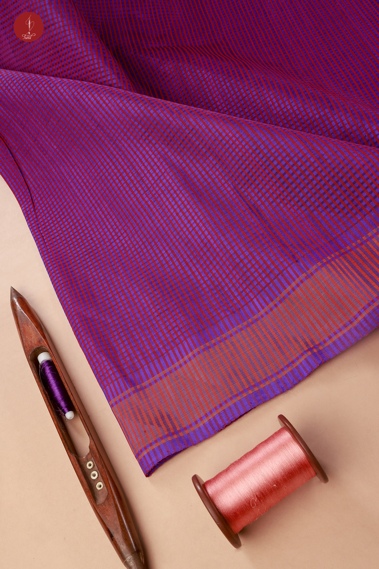 Handloom Koorainadu Saree – Silk Cotton - Violet and Red with Gold (SHKP700) Handloom Koorainadu Saree – Silk Cotton - Violet and Red with Gold (SHKP700)