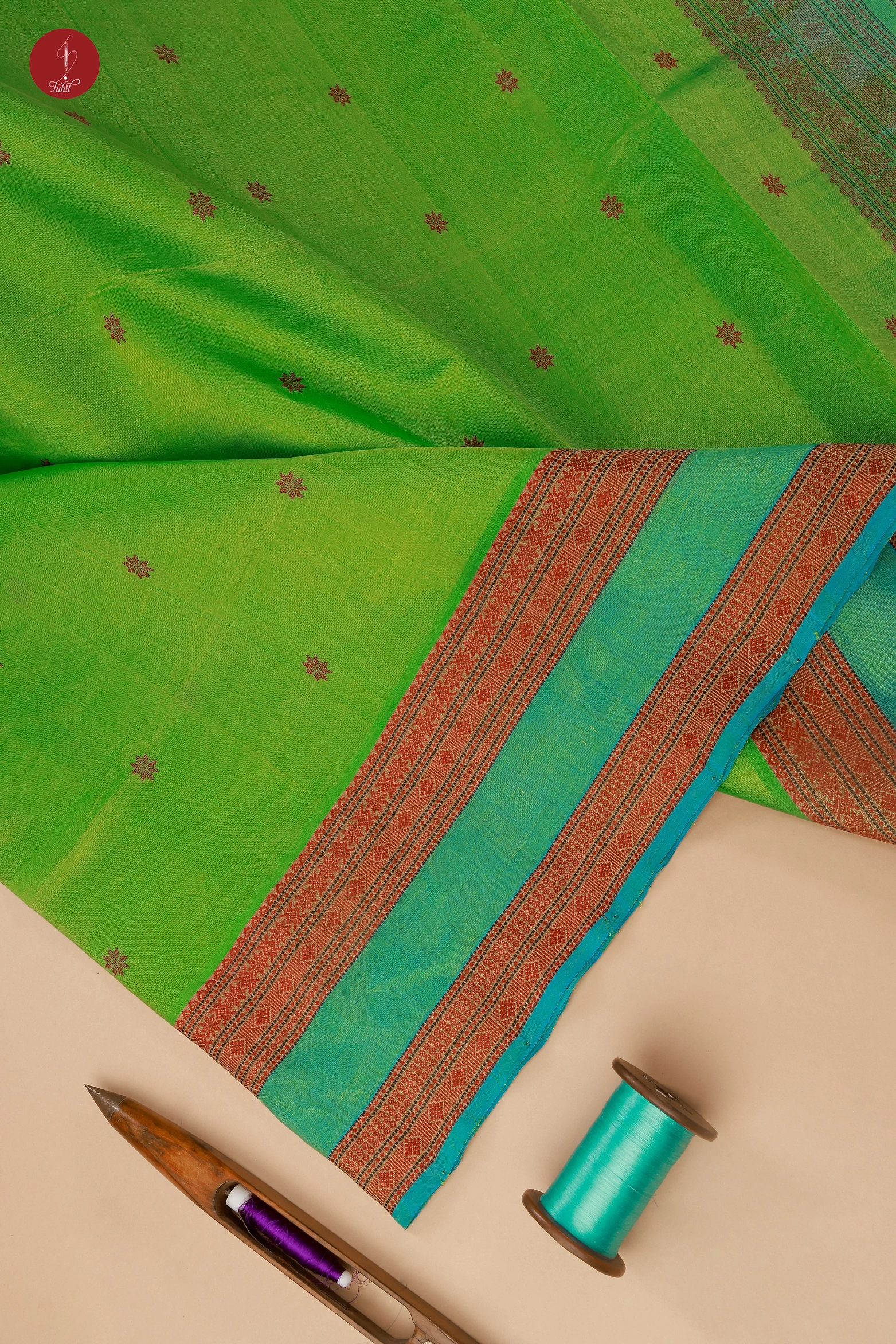 Pure Handloom Silk Cotton Saree – Sea Green Blue (SHSC538) Pure Handloom Silk Cotton Saree – Sea Green Blue (SHSC538)