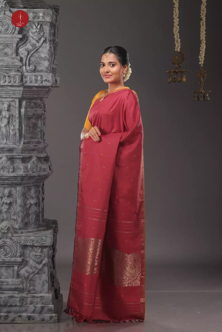 Kanchipuram Silk Saree - Maroon (SHS387) Kanchipuram Silk Saree - Maroon (SHS387)