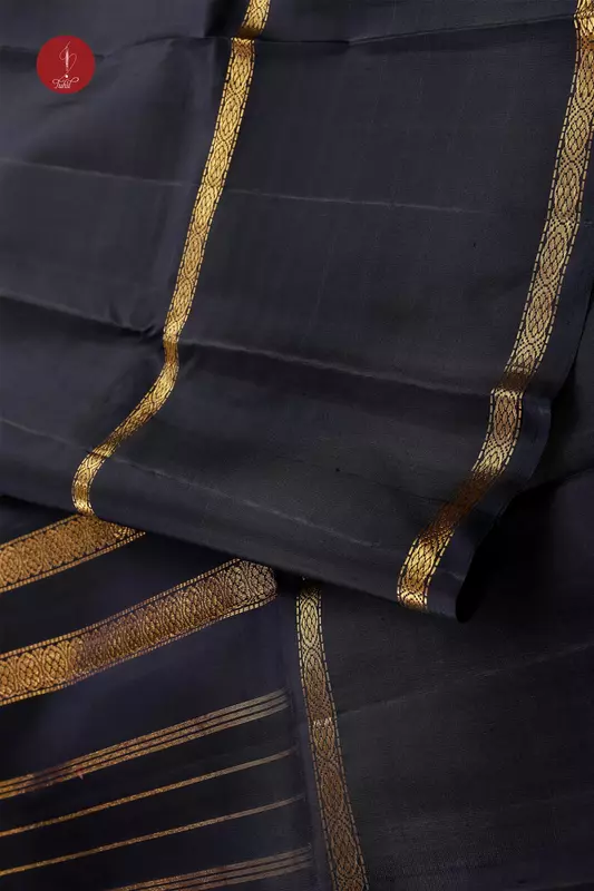 Kanchipuram Silk Saree - Fanta Orange with Navy (Long Border) (MS067) Kanchipuram Silk Saree - Fanta Orange with Navy (Long Border) (MS067)