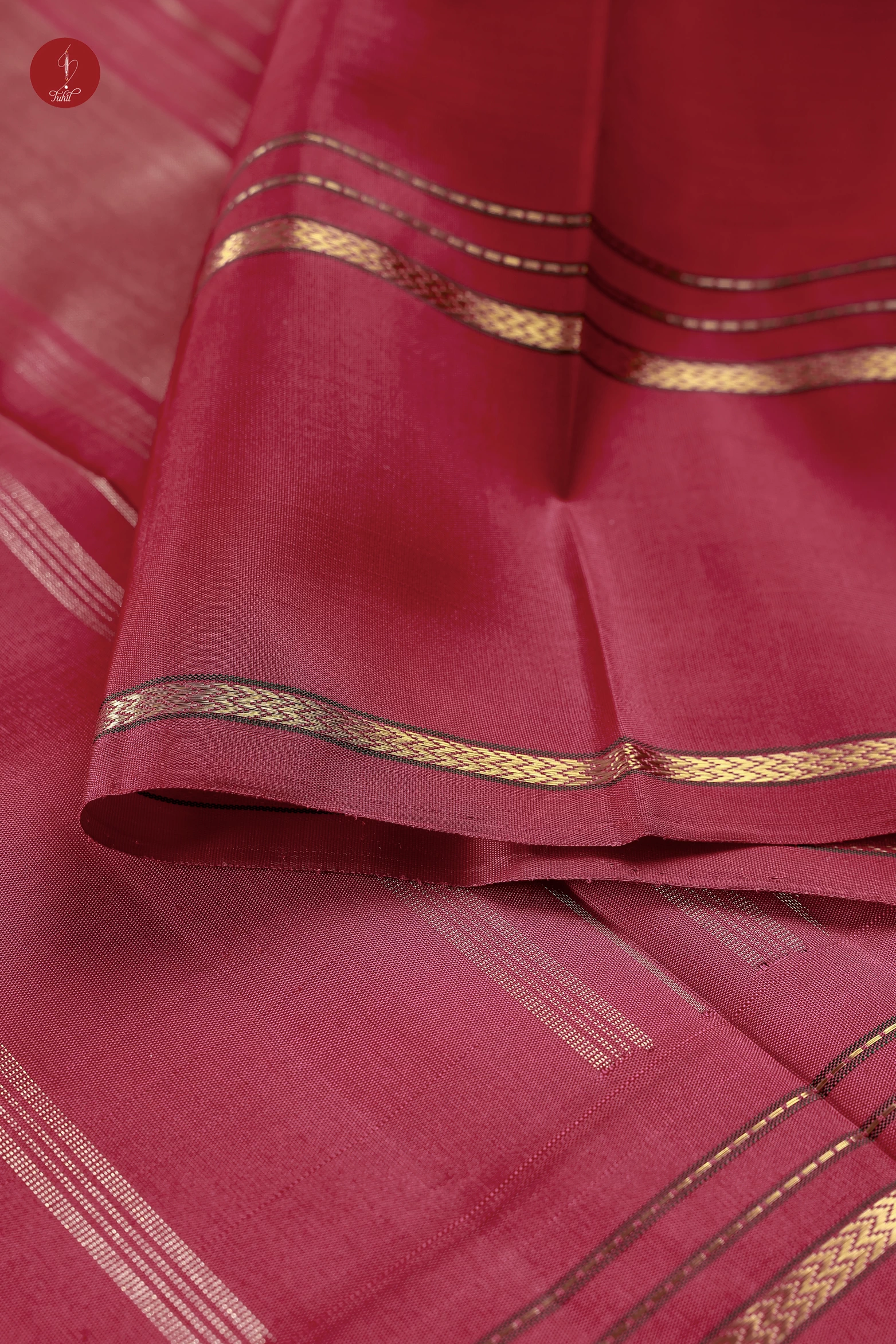 Handloom Kanchipuram Pure Silk Saree - Mustard-Maroon with Maroon (MS059) Handloom Kanchipuram Pure Silk Saree - Mustard-Maroon with Maroon (MS059)