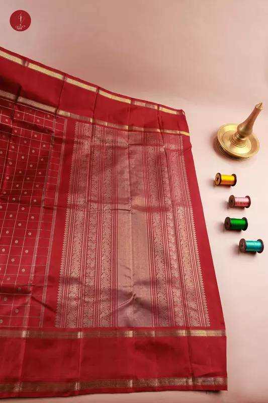 Kanchipuram Silk Saree - Kottadi - Maroon (MS054) Kanchipuram Silk Saree - Kottadi - Maroon (MS054)