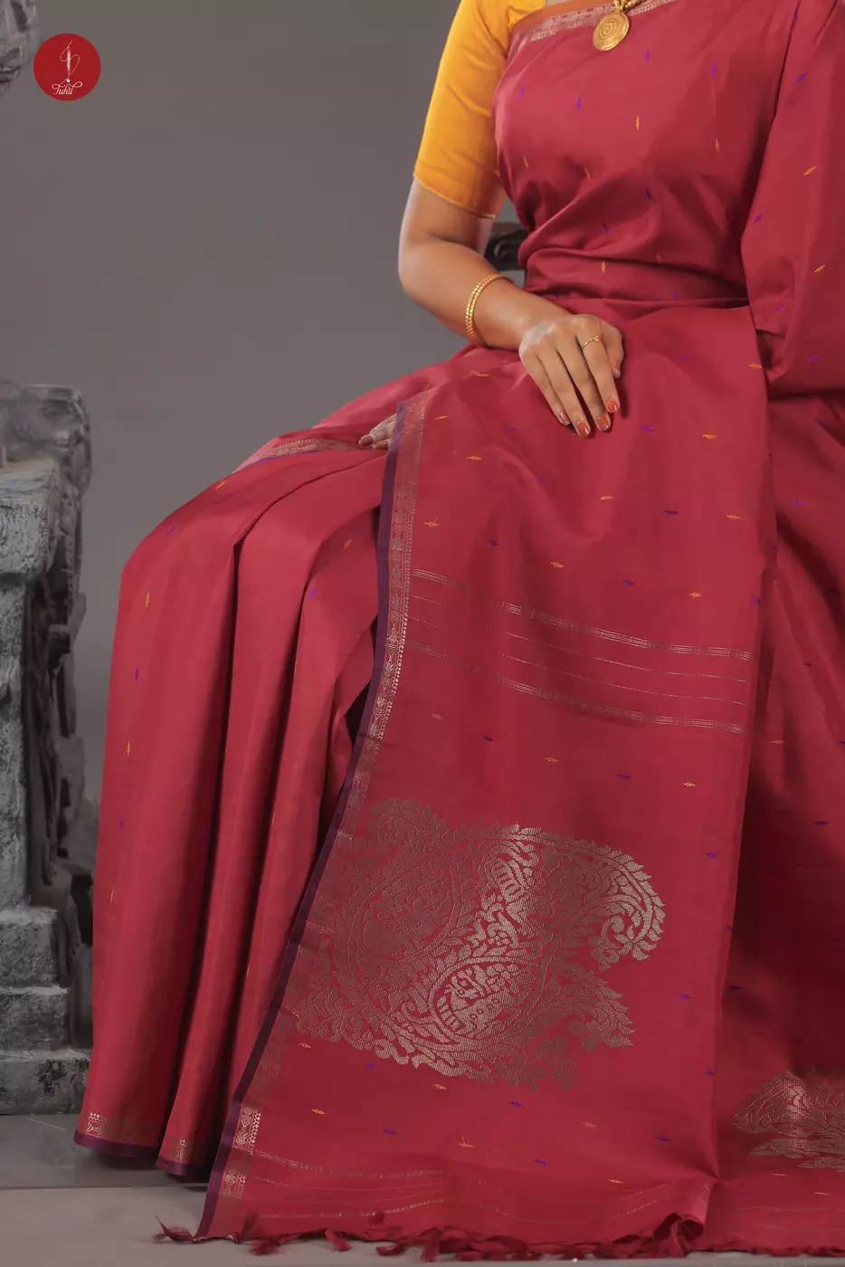 Kanchipuram Silk Saree - Maroon (SHS387) Kanchipuram Silk Saree - Maroon (SHS387)