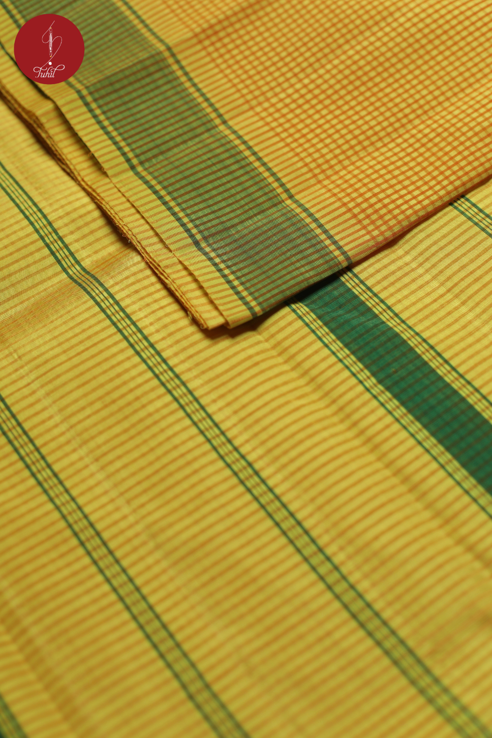 Handloom Koorainadu Saree – Silk Cotton - Yellow and Coral with Green (SHKP702) Handloom Koorainadu Saree – Silk Cotton - Yellow and Coral with Green (SHKP702)