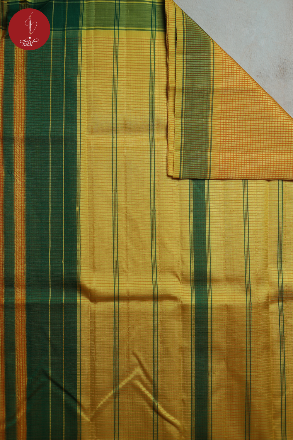 Handloom Koorainadu Saree – Silk Cotton - Yellow and Coral with Green (SHKP702) Handloom Koorainadu Saree – Silk Cotton - Yellow and Coral with Green (SHKP702)